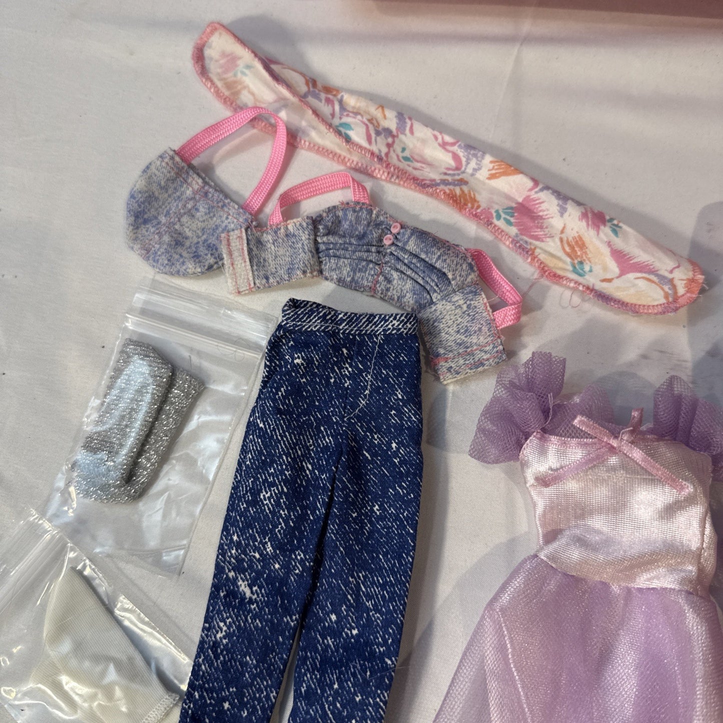 Vintage Barbie Doll Case (1968) with Clothes Accessories & Autograph Book (1996)