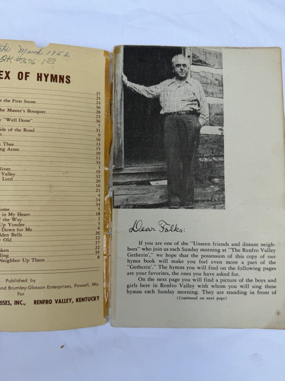 Vintage Renfro Valley Hymn Book Lot Billy Graham Crusade Songs
