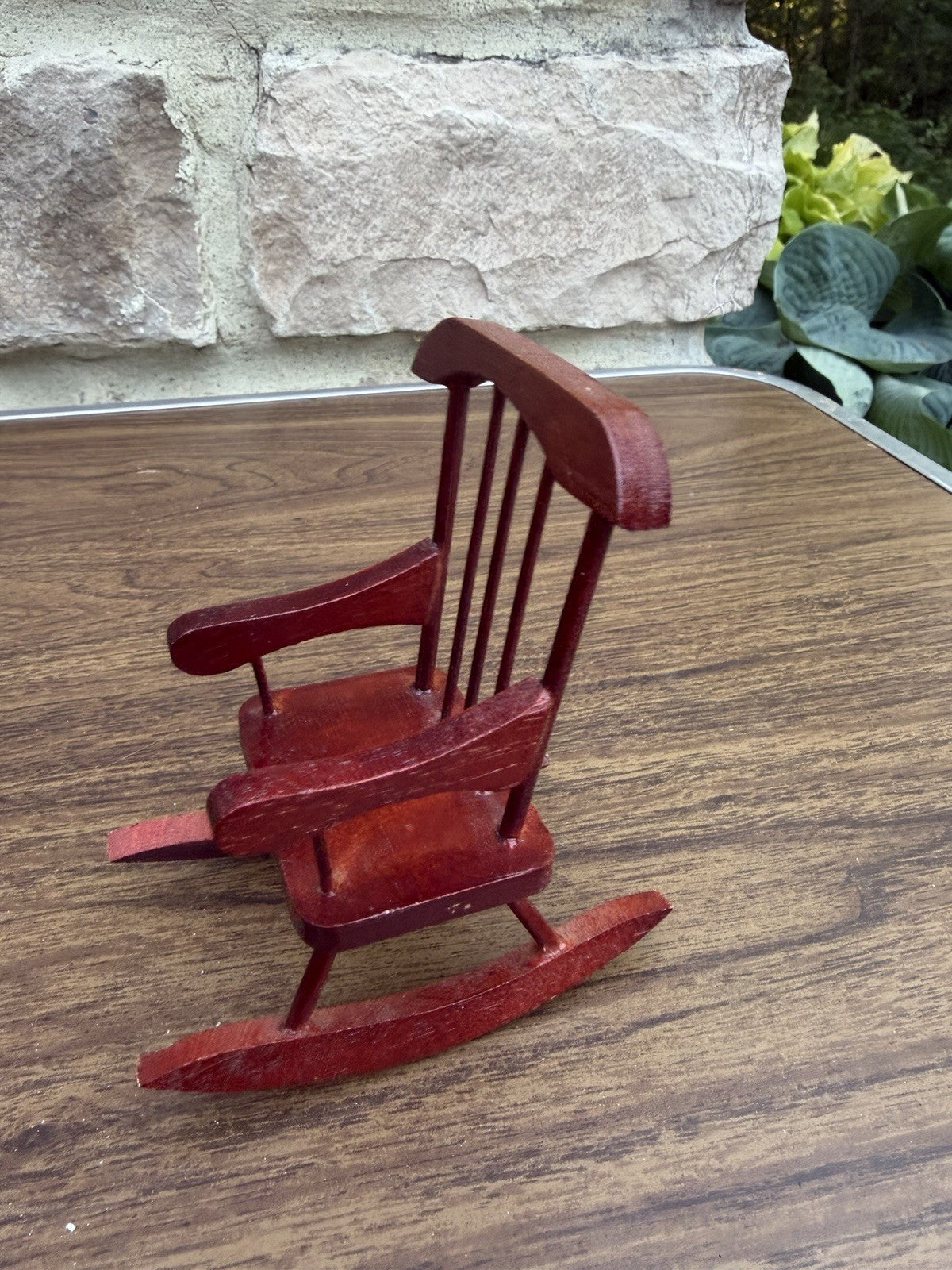 Vintage Dollhouse Rocking Chair Lot 3 Wooden Miniature Furniture 4"