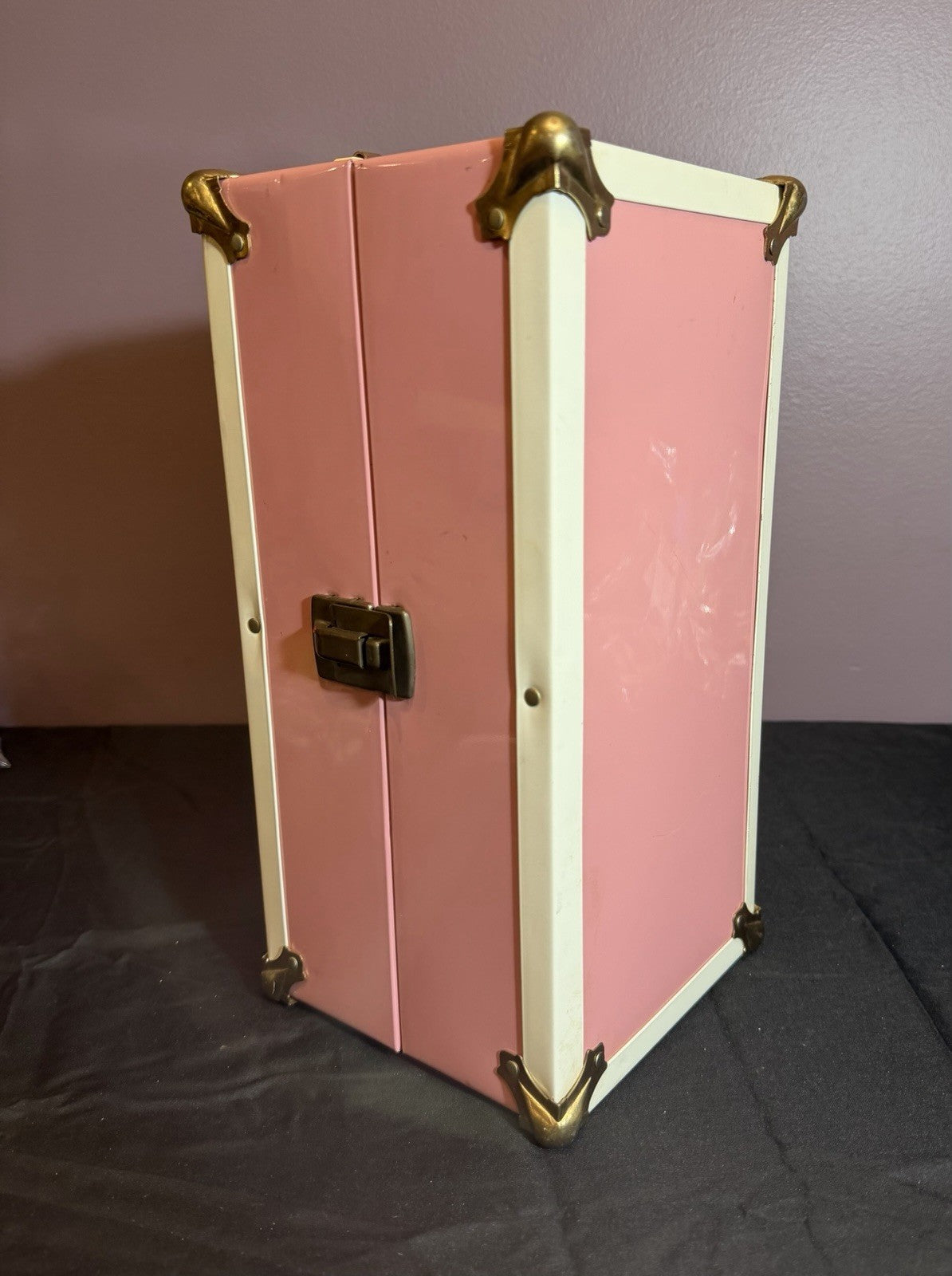 Vintage 1969 Horseman Doll  Pink Doll Steamer Trunk and Vintage Doll Clothes