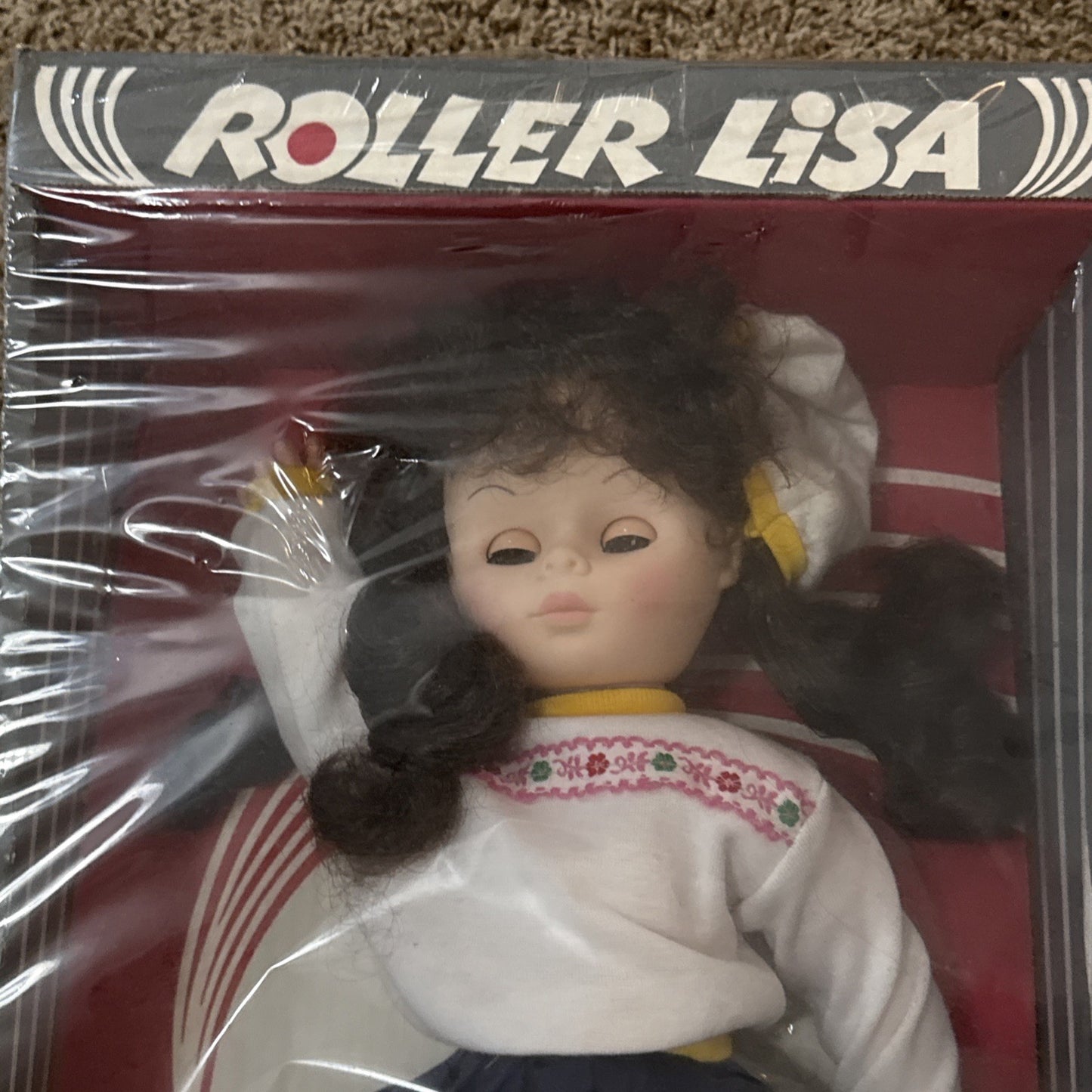 Vintage 1980 Roller Skating Lisa Doll 19” Brown Hair New In Original Box