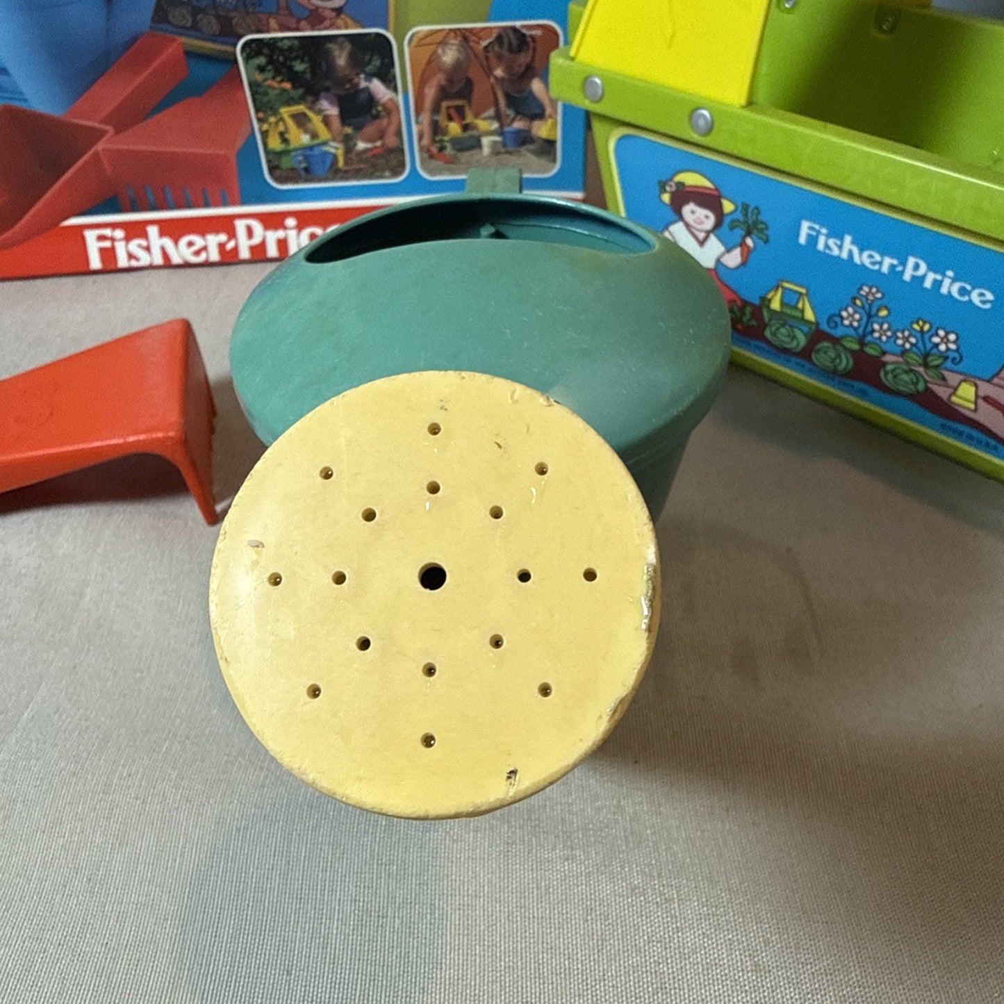 Vintage 1981 Fisher Price Garden Set 112 Playset Box Incomplete Replacement Part