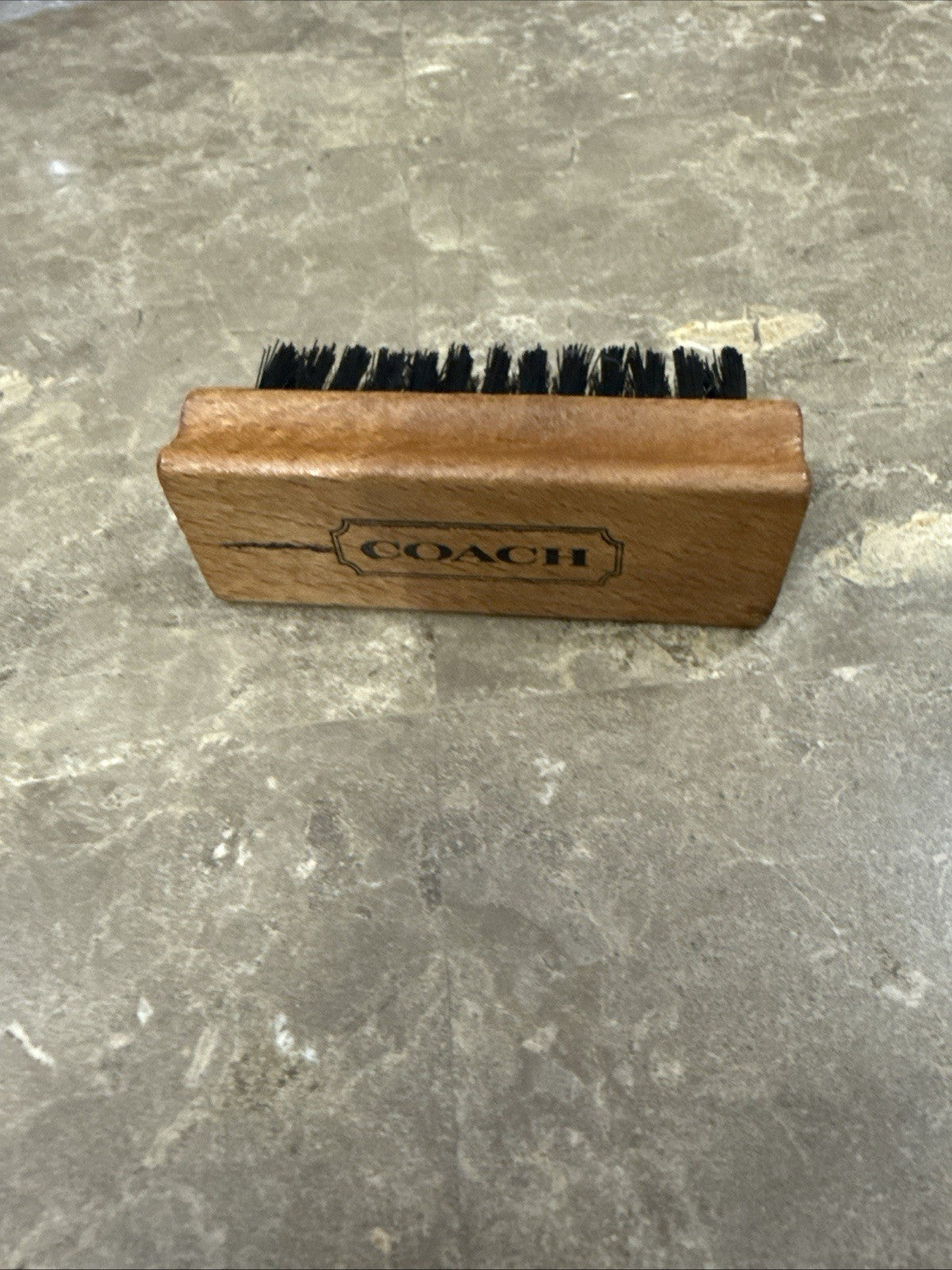 Vintage Coach Suede Brush Model 1140 NAT Made in Germany Original Box Leather