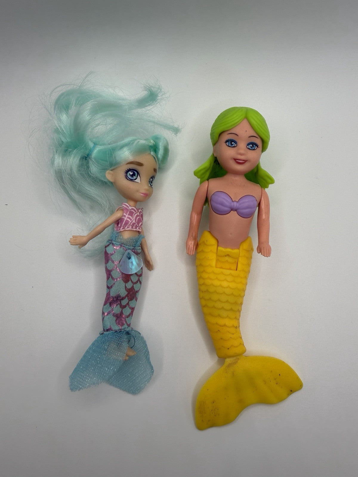 Vintage 1991 Playskool My Pretty Mermaid Lot of 2 Blue Tail Yellow Tail