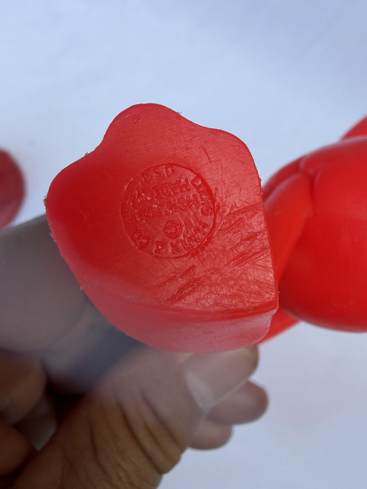 Vintage 1971 Disney Mold A Rama Pluto Figure Red Plastic Marx Donald Duck Mold