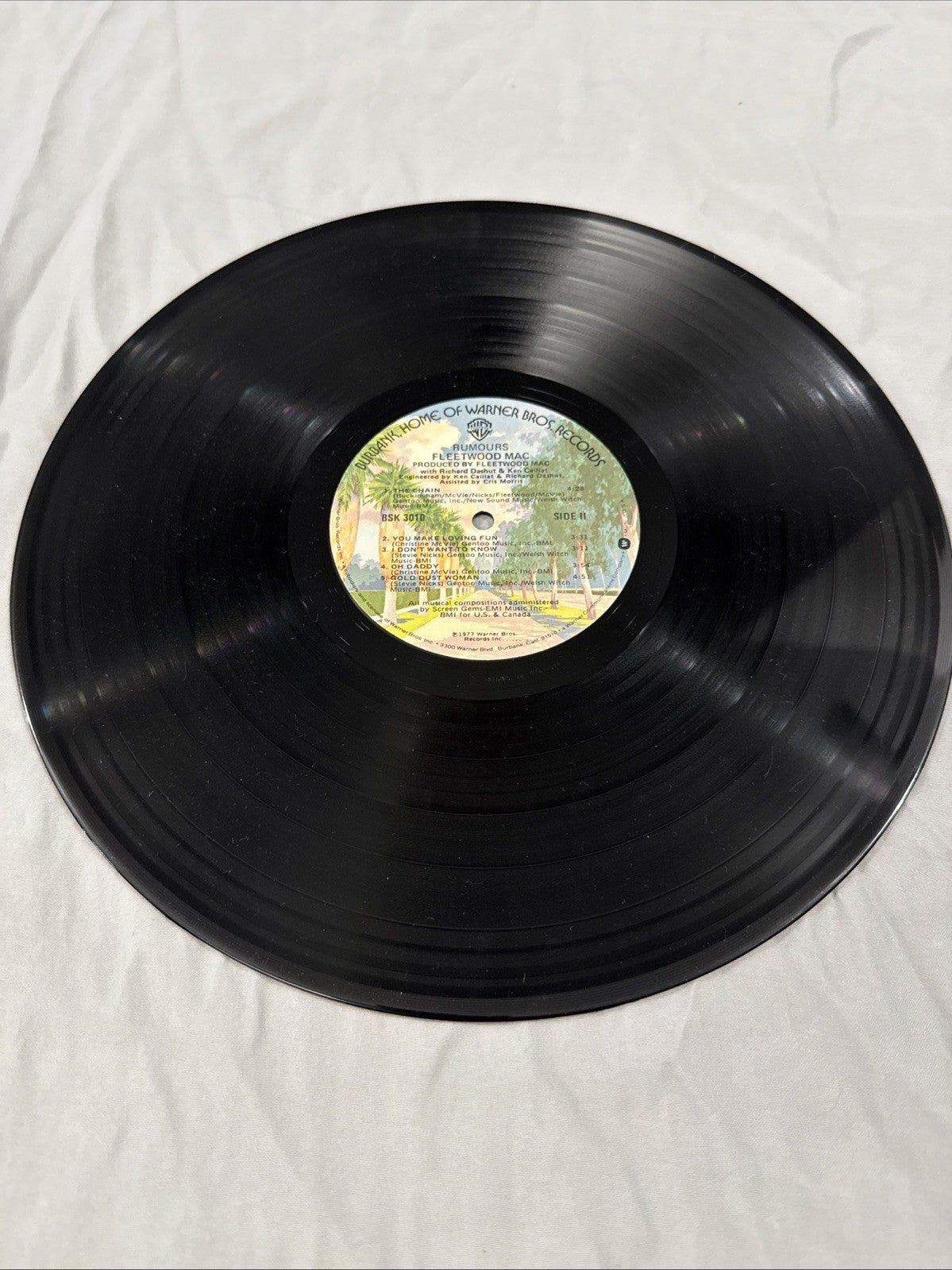 Fleetwood Mac Rumours Vinyl LP Insert Warner Bros BSK 3010 Go Your Own Way