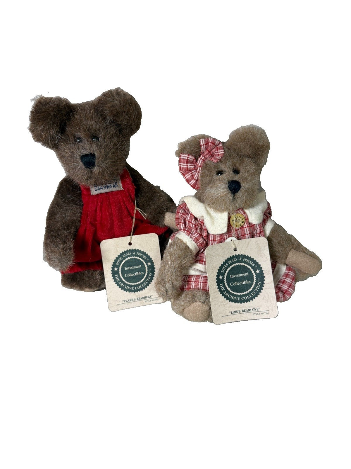Boyds Bears Archive Collection Clark S Bearhugs Lois B Bearlove Plush Tags Lot