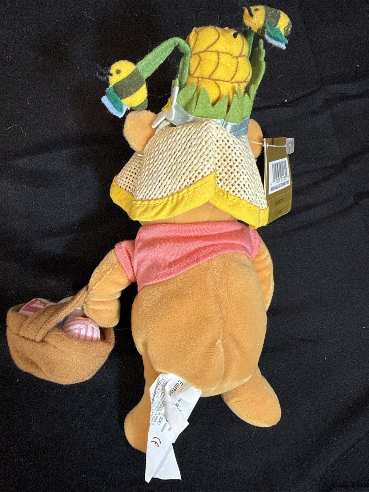Disney's Winnie the Pooh Eeyore and Pooh Easter Bonnet Beanbag Plush Lot of 2
