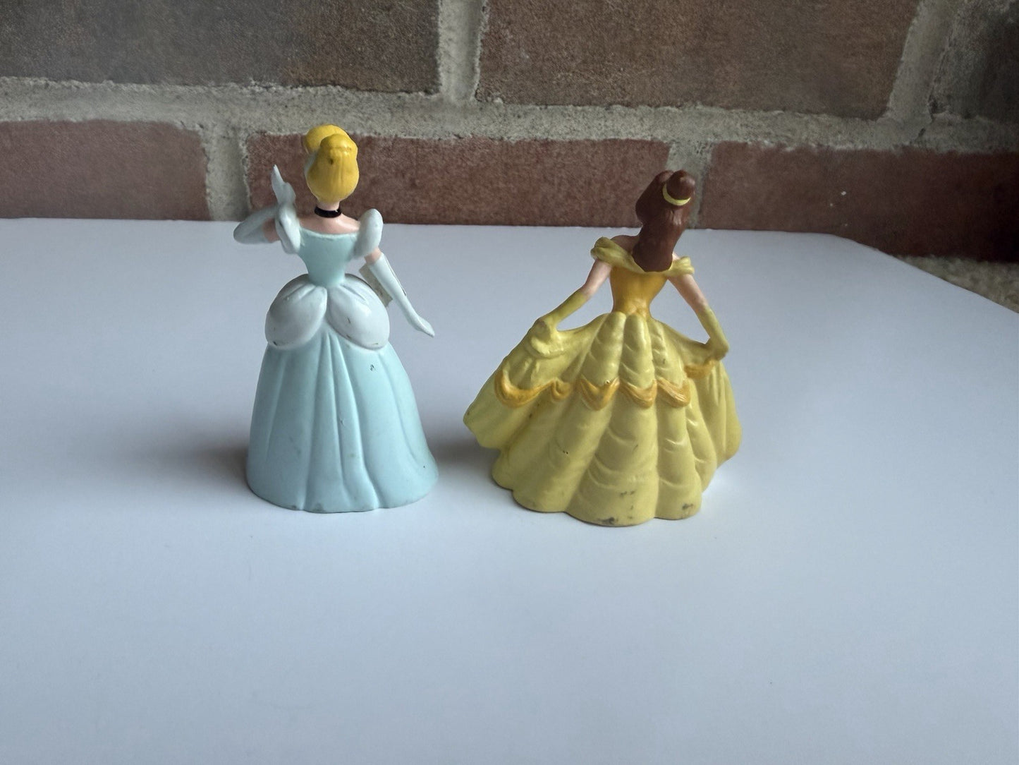 Vintage Disney Applause Cake Topper Figure Lot Belle Cinderella 2 Piece
