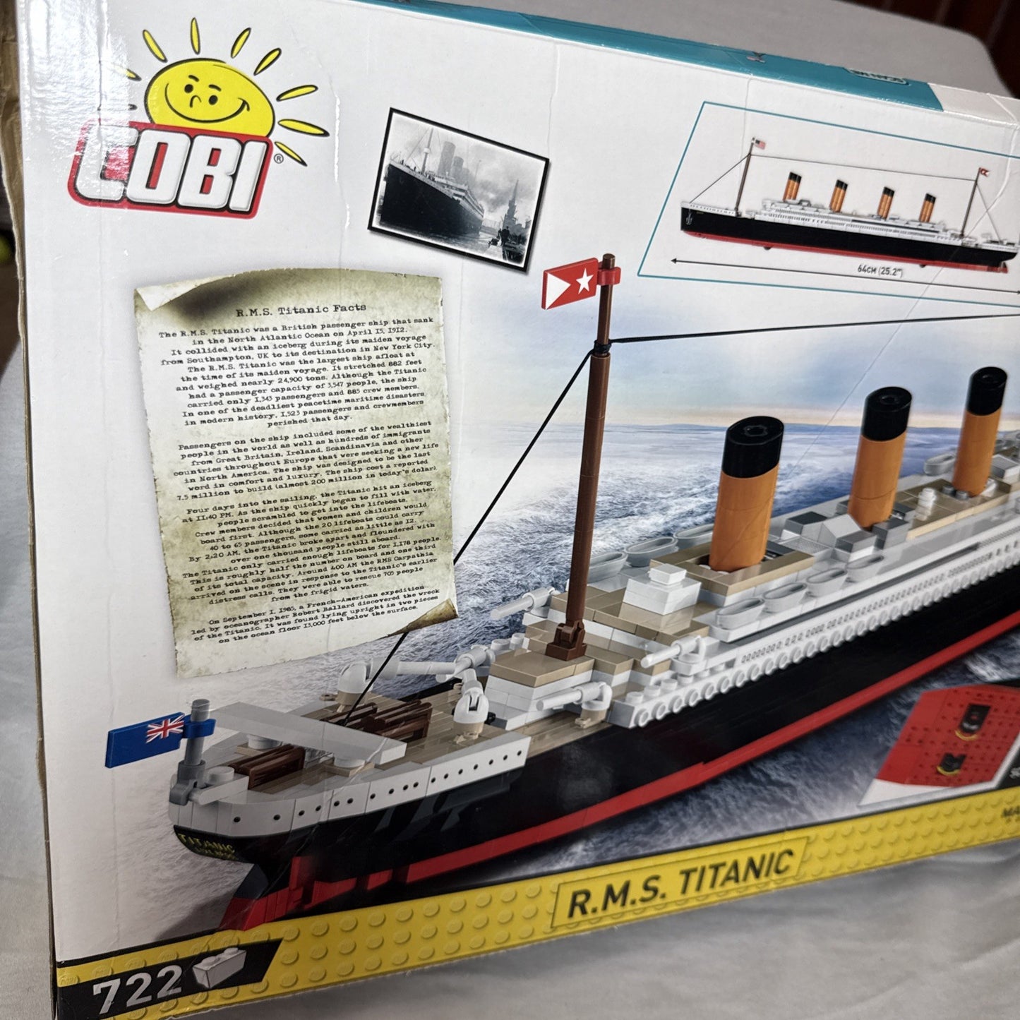 COBI Historical Collection RMS Titanic 1929 Building Block Set Incomplete