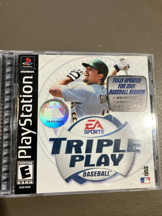 Triple Play Baseball 2001 Sony PlayStation 1 PS1 CIB Complete Game EA Sports PSX
