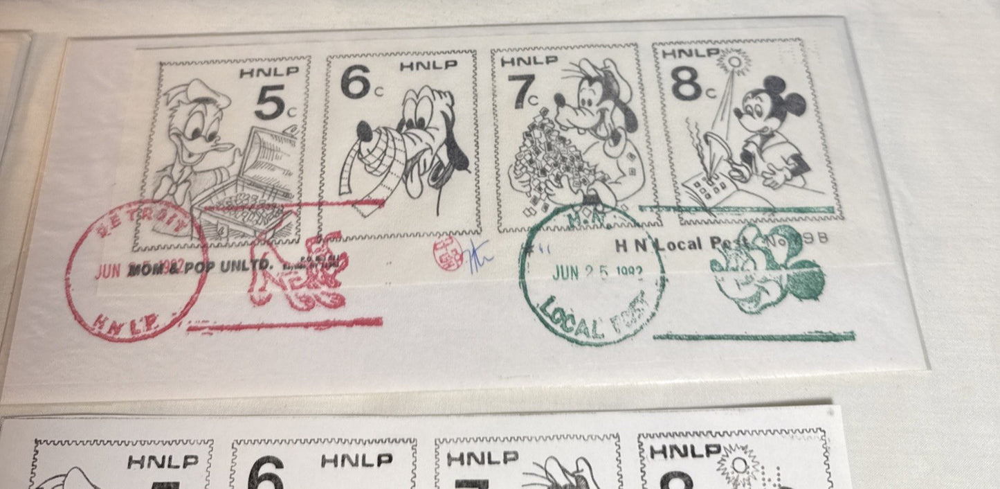 Vintage Hideaki Nakano HNLP Cinderella Stamp Artist Cover Lot 1982 Japan Postal