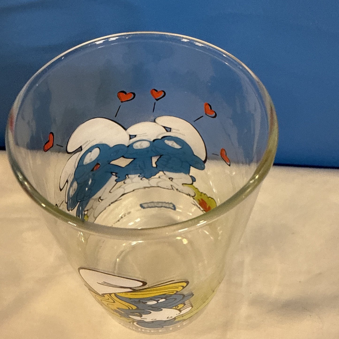 Vintage 1982 Smurfs Peyo Wallace Berrie Collectible Drinking Glasses Set of 7