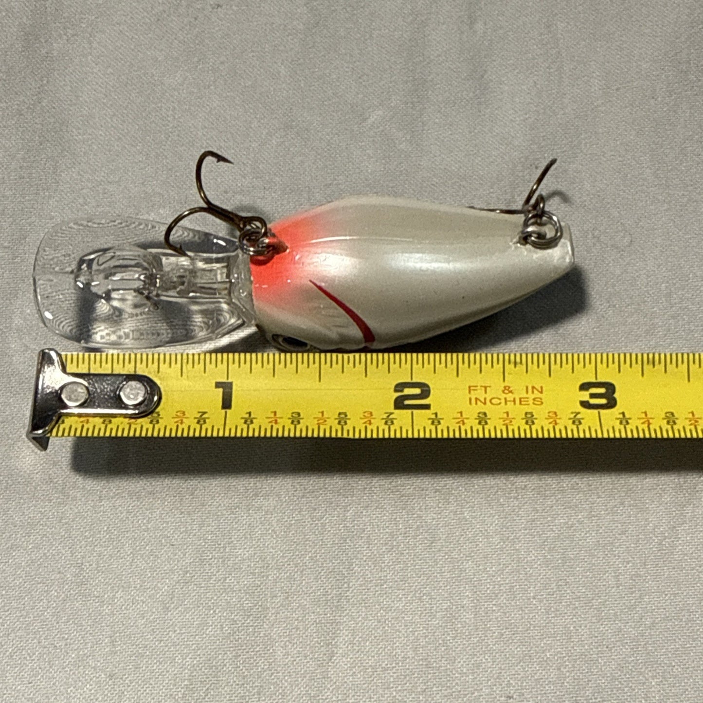 Lot of 2 Vintage Crankbait Fishing Lures Silver Shad Crawdad Bass