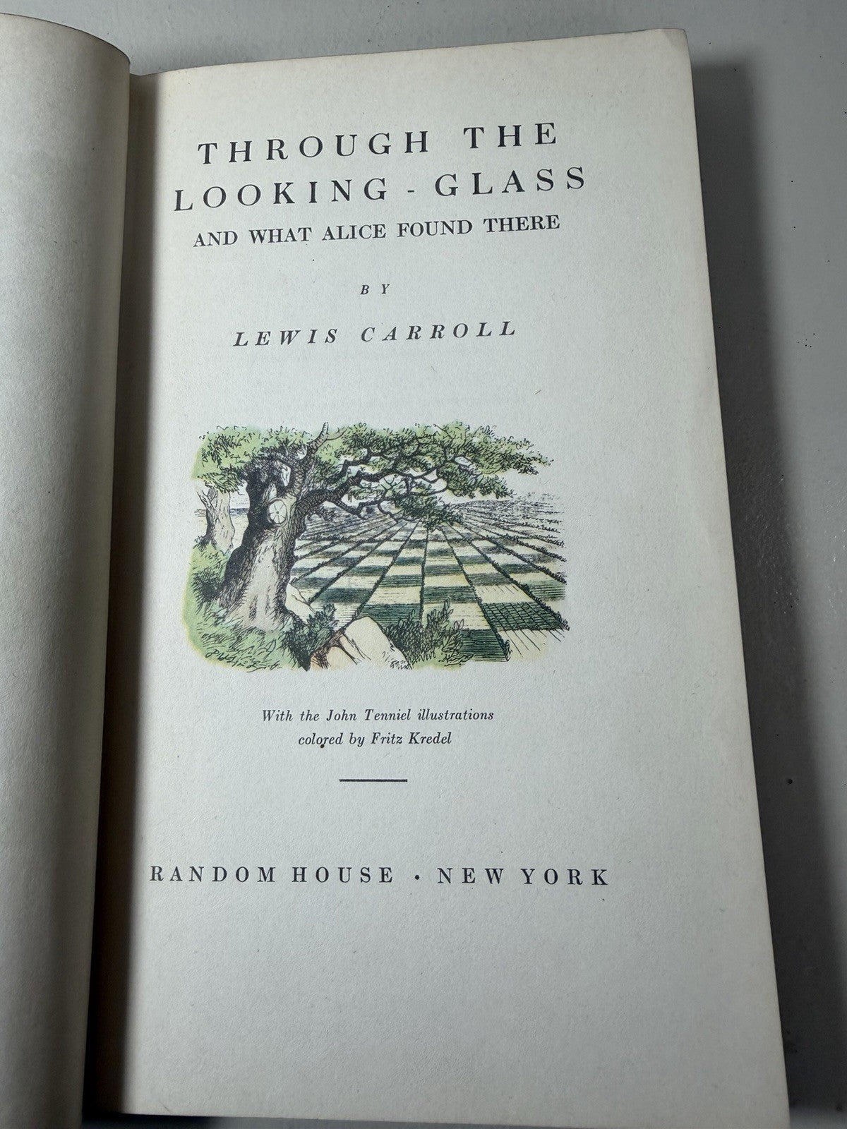 Vintage 1946 Through The Looking Glass Lewis Carroll Random House Tenniel Kredel
