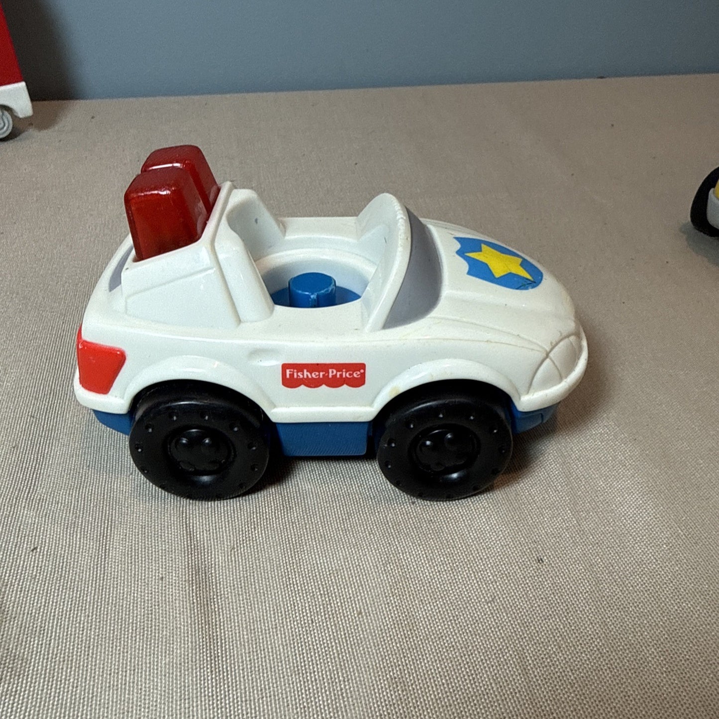 Fisher Price Little People Vehicle Lot Trolley Police Car Taxi Preschool Toys