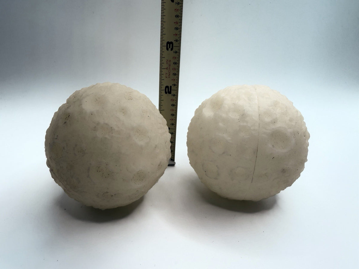 Vintage Rubber Moon Balls Space Crater Toy Balls 2 Inch Retro Novelty Lot of 2