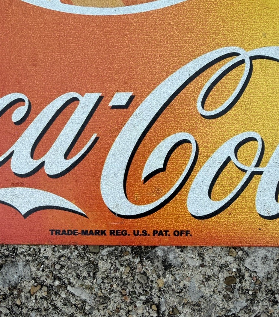 Vintage Coca Cola Reproduction Tin Metal Sign Coke Bottle Advertising Retro