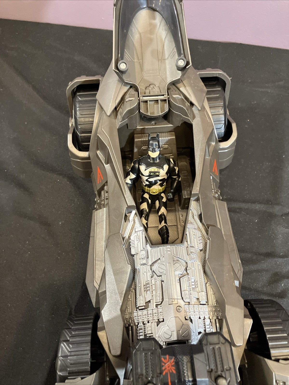 Batman Batmobile Toy Vehicle with Green Rockets 6" + Batman Figure DC