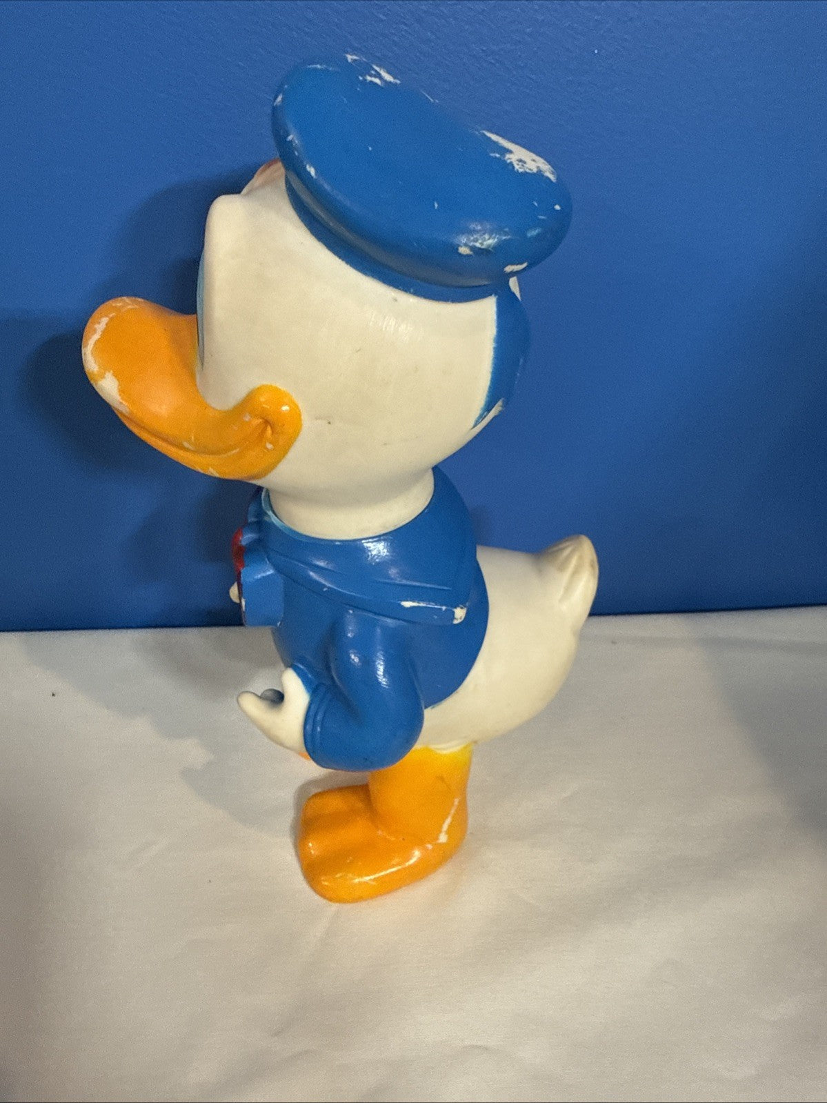 Vintage Walt Disney Donald Duck Vinyl Squeaker Toy Japan 8.5 Inch Figure
