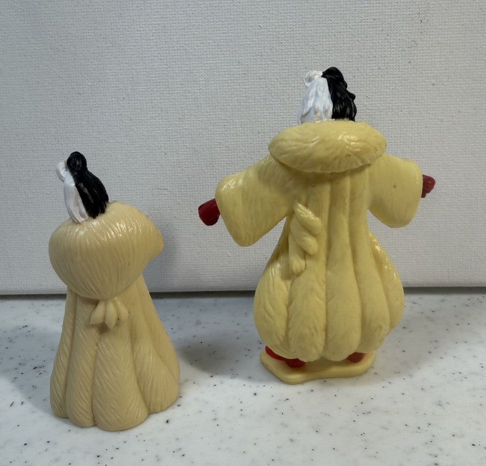 Vintage 1996 McDonalds 101 Dalmatians Toy Lot 21pc Cruella & 1978 Smuckers Book