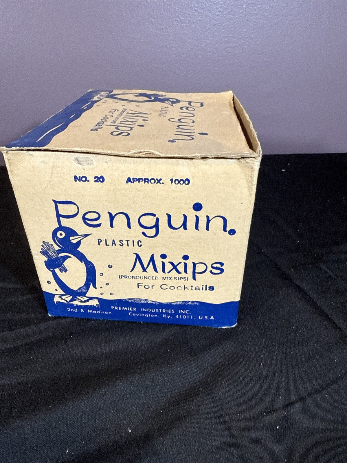 Vintage Cocktail Plastic Sticks Straws Penguin Mixips Barware Used Incomplete