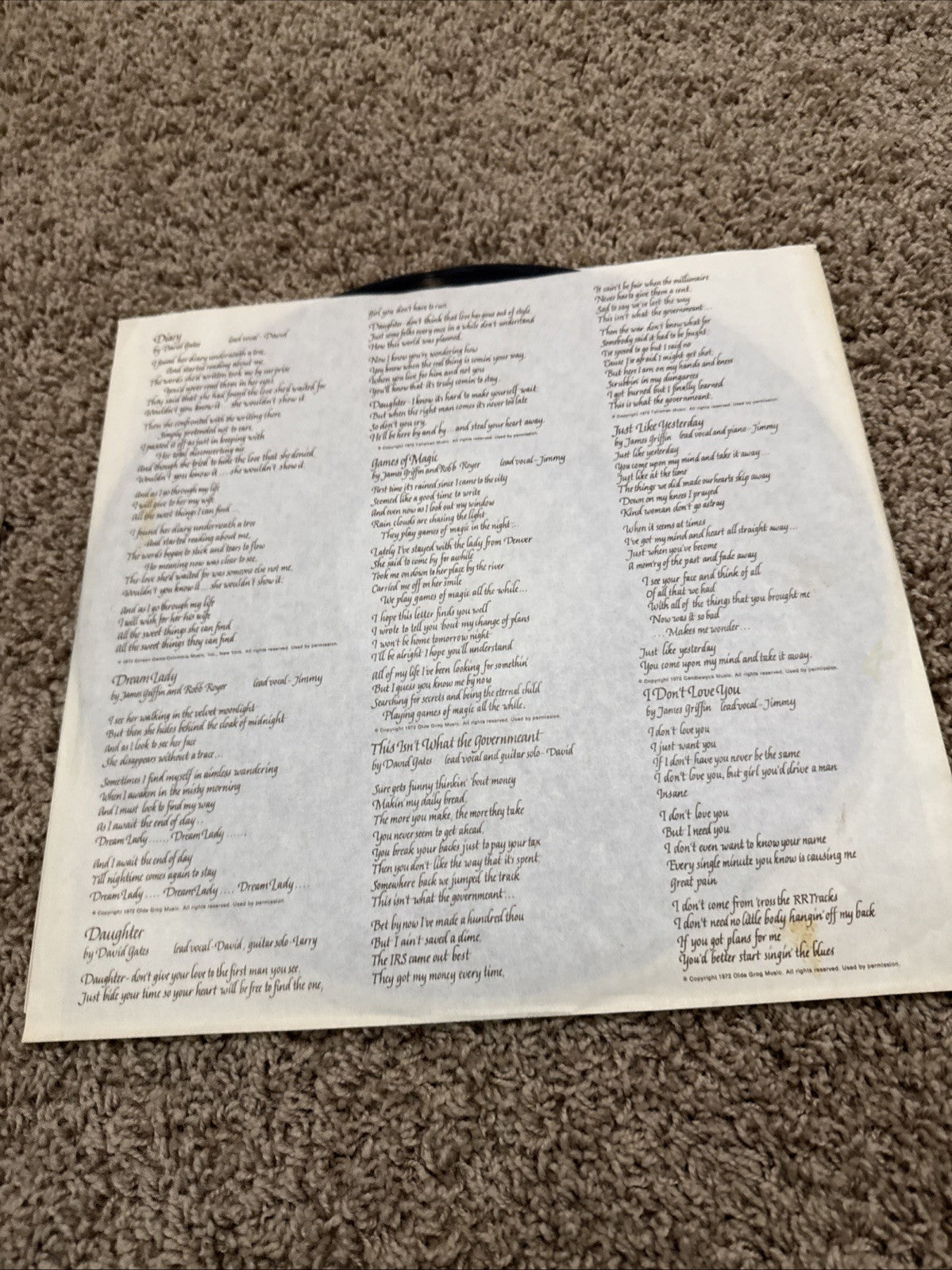 Bread Vinyl LP Lot 3 Best Of Bread Guitar Man Other 1970s Soft Rock Records VG+