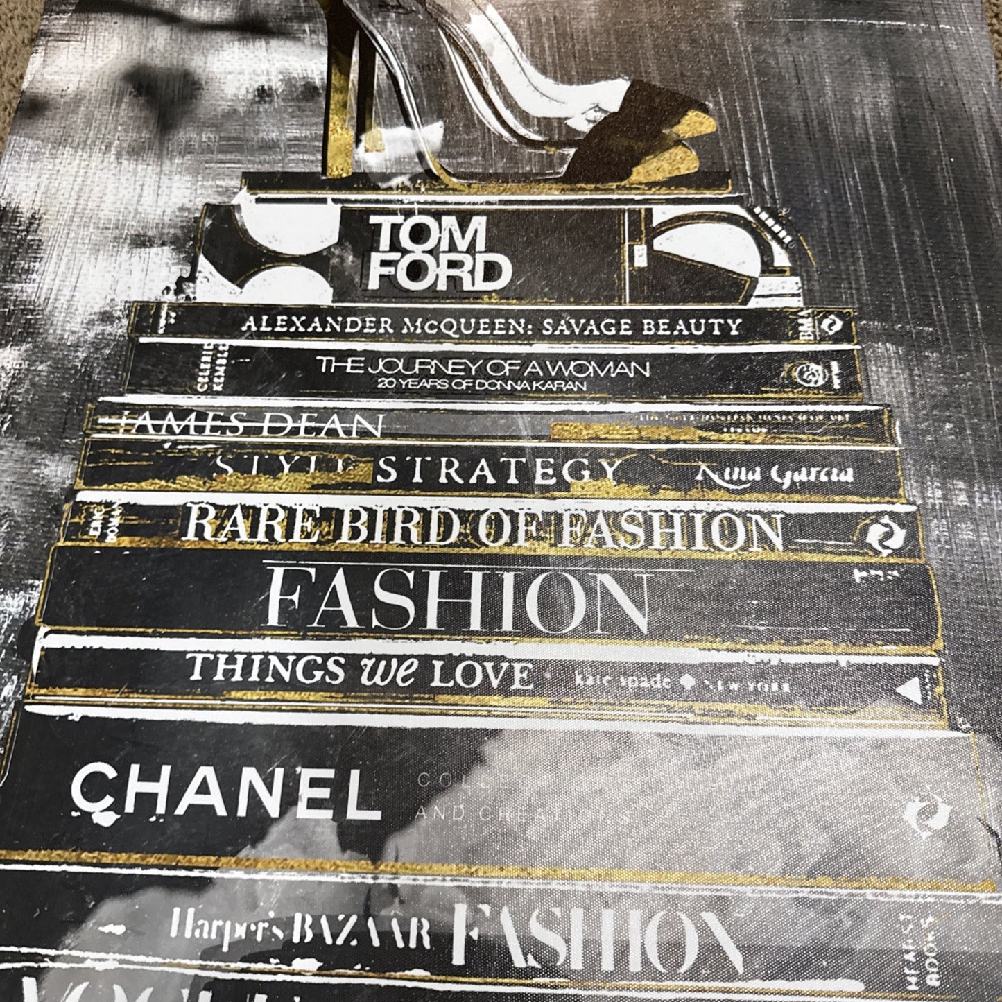 Oliver Gal "Clear Fashion Thoughts Night" Canvas Wall Art 30x20 COA Signed