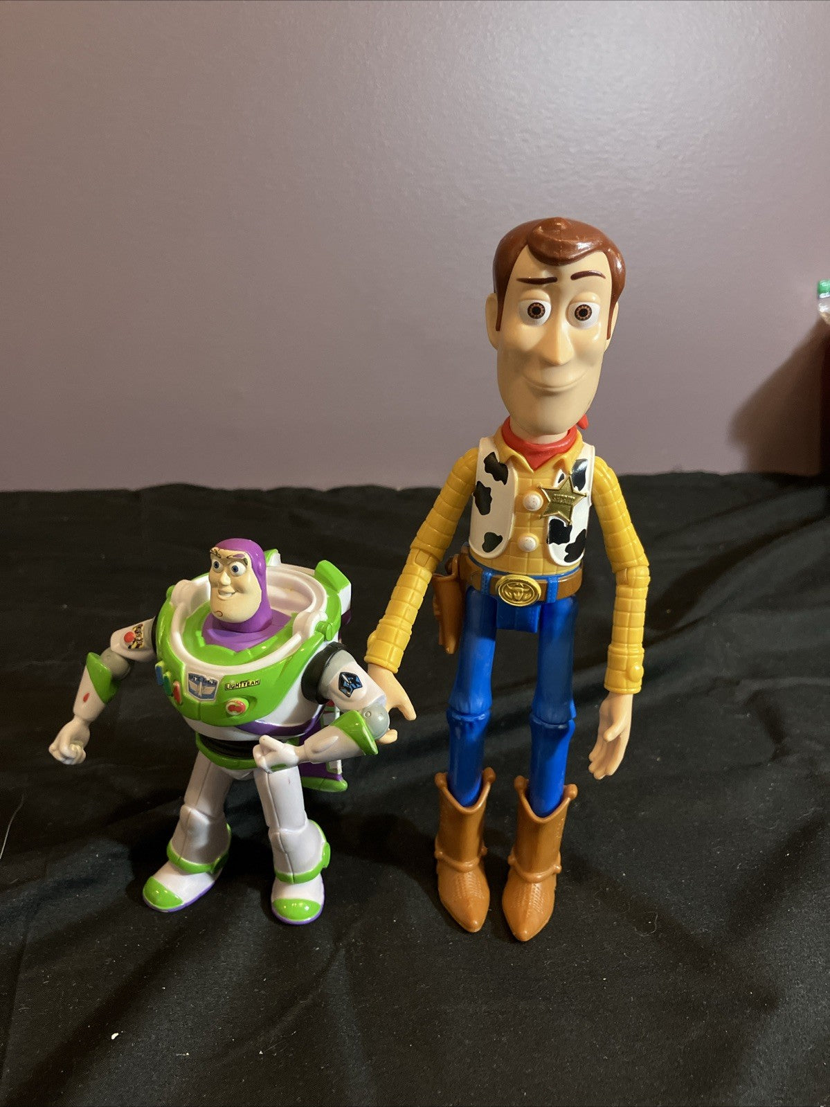 Toy Story Buzz Lightyear Woody Figures 8 Inch 10 Inch Disney Pixar - incomplete