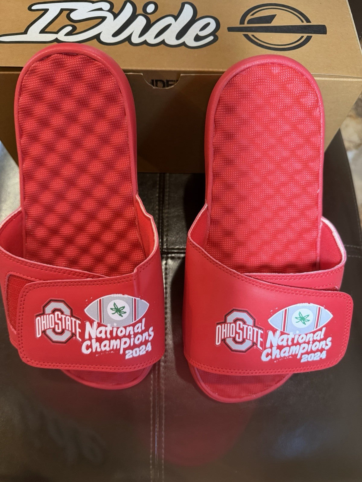 ISLIDE Ohio State 2024 National Champions Slides Red Men 8 Women 9