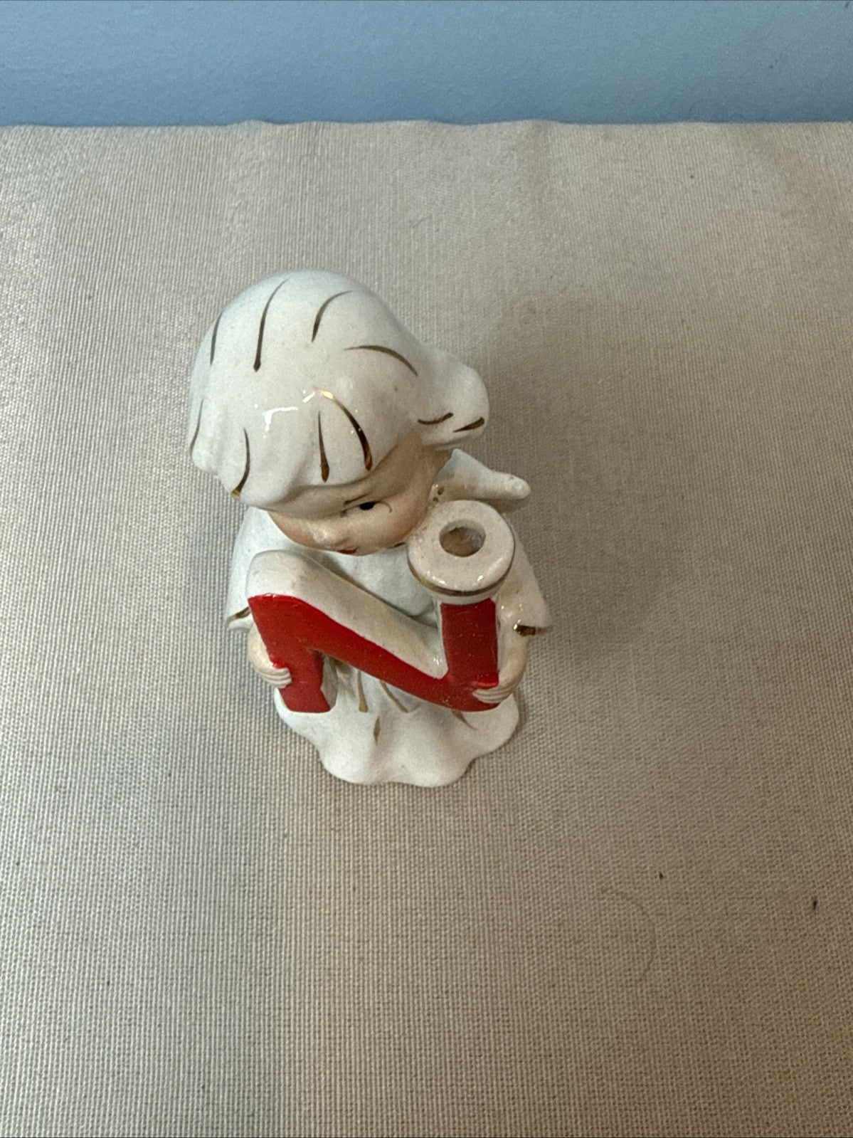 Vintage Noel Choir Angel Candle Holders Commodore Japan Hand Painted Christmas