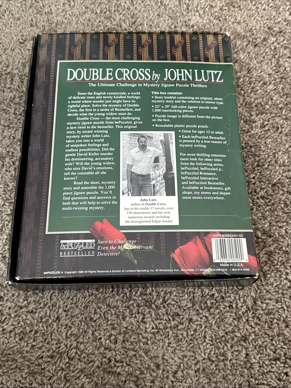 Vintage BePuzzled 1989 Double Cross By John Lutz Mystery Jigsaw Puzzle 1000 PC
