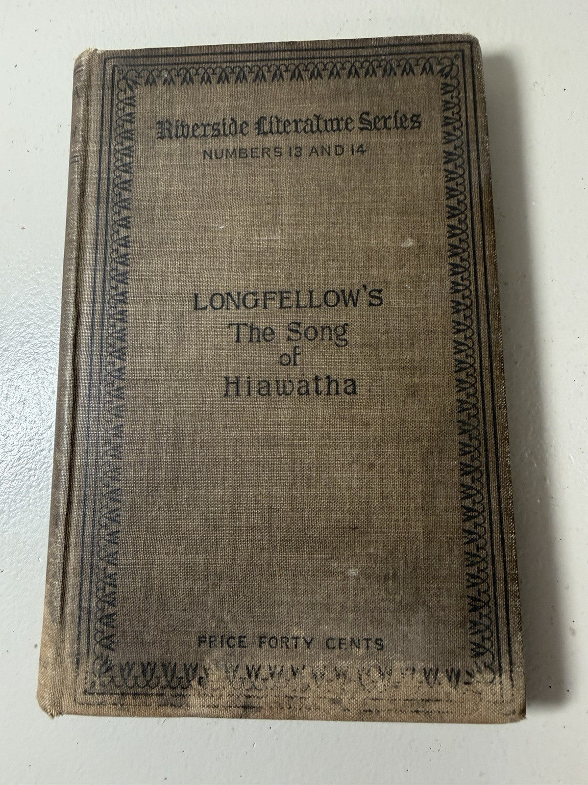 Antique Riverside Literature Series Longfellow The Song of Hiawatha Houghton