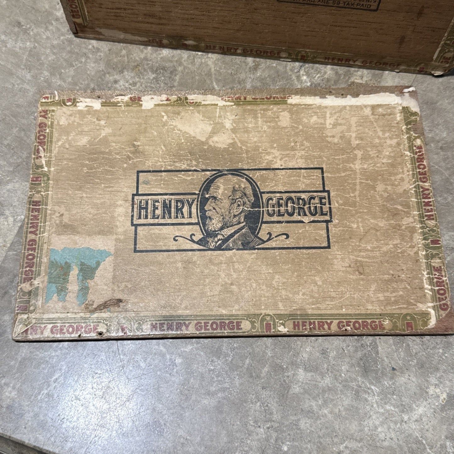 Henry George Collection Wooden Cigar Box 100 Count Pennsylvania