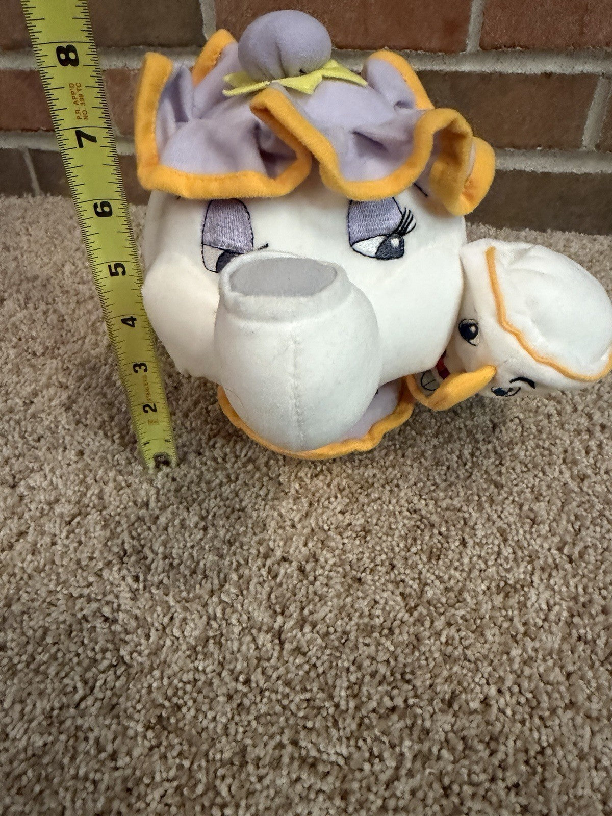 Vintage Disney Beauty Beast Plush Lot Lumiere Mrs Potts Chip Applause Characters