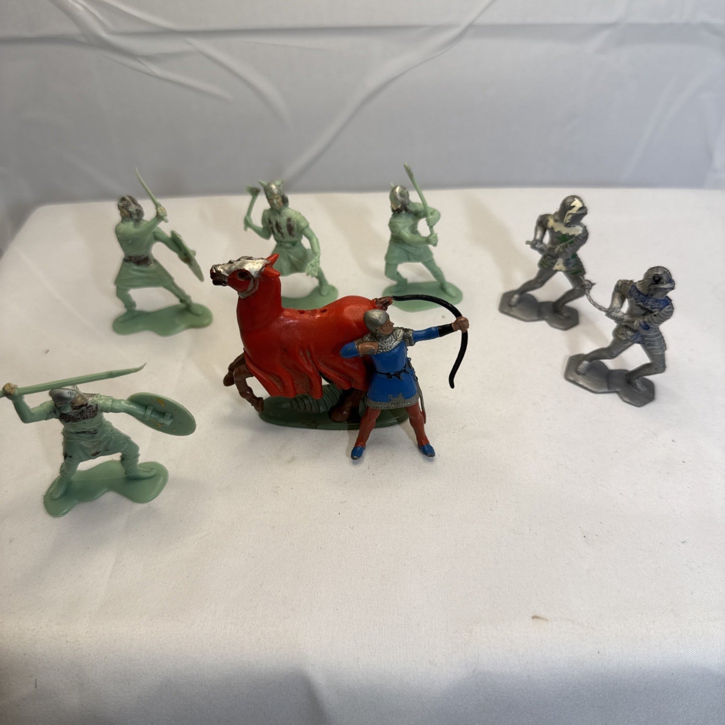 Marx & Britains Medieval Knights Horses Vikings Figures Mixed Lot of 8
