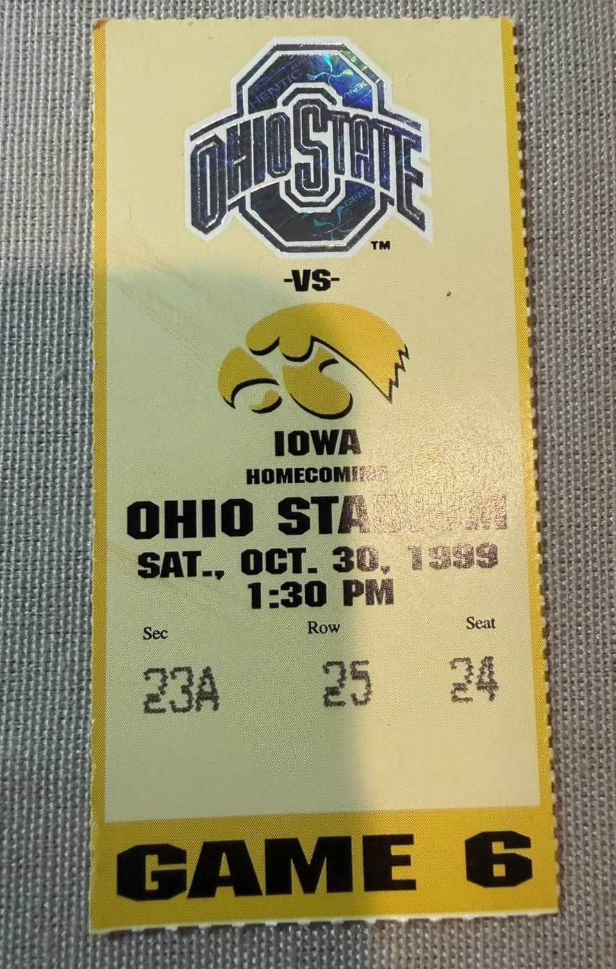 1999 Ohio State Buckeyes Football Ticket Stub Lot of 3  UCLA Ohio Iowa