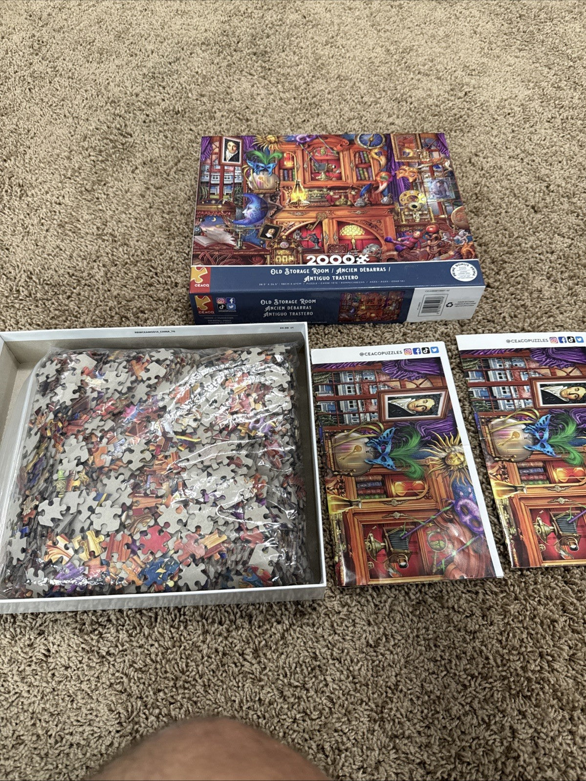 2000 Pc Puzzle Lot 2 Old Storage Room Little Italian Curiosity Shop Ceaco Kodak