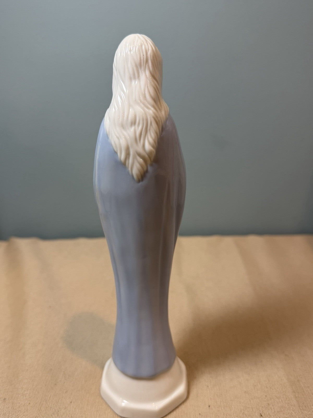 Vintage 1986 Lefton China Virgin Mary Figurine Hand Painted Statue 8"