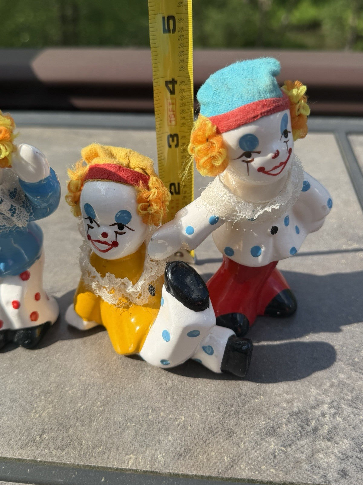 Vintage Circus Clown Ceramic Figurines Especially For Sophia Ann Hand Painted