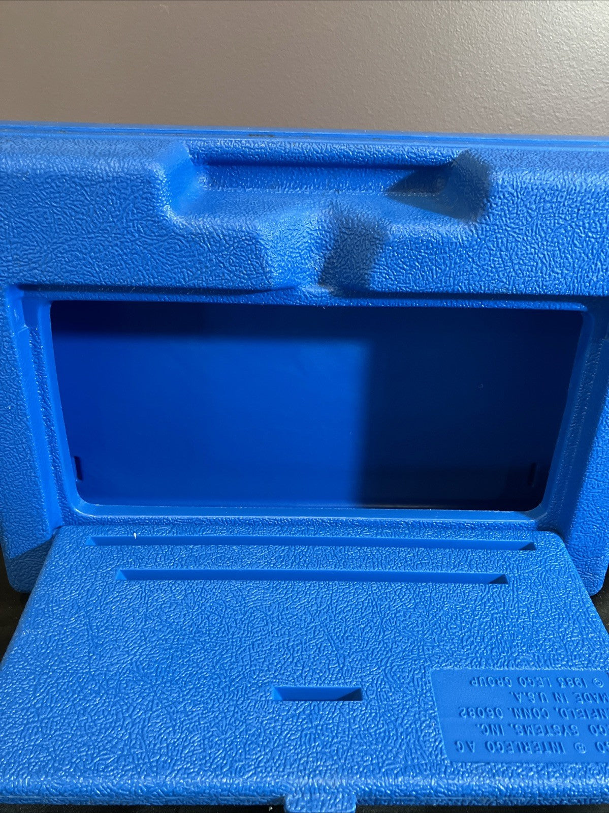 Vintage LEGO Carrying Case Blue Storage Box 1983 Hard Plastic