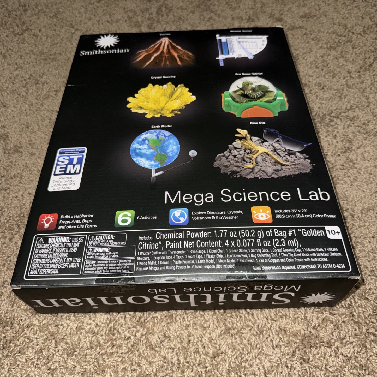 Smithsonian Mega Science Lab Kit Set 6 Activities  SEALED NEW