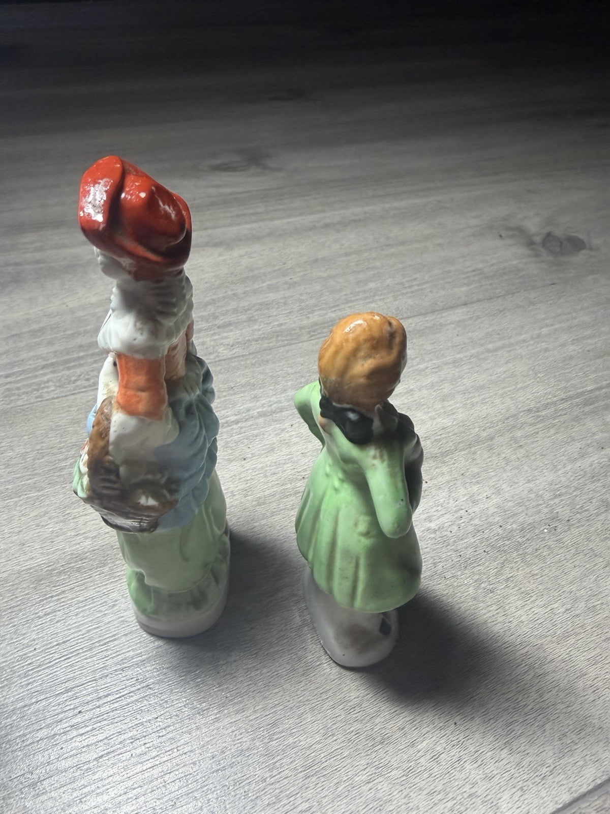 Occupied Japan Colonial Figurines Man Woman Hand Painted Vintage Pair