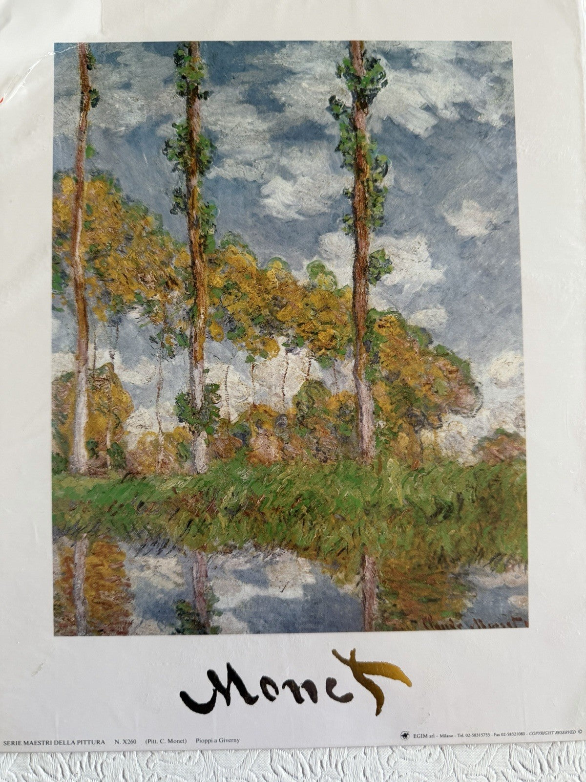 VintageMaestri Della Pittura Claude Monet Art Prints Set of 8  24x30cm