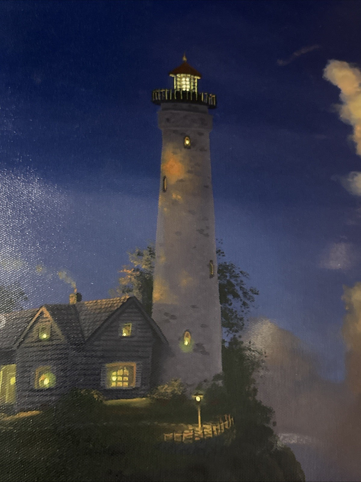 Lighthouse Bay John Al Hogue Signed Numbered Giclee on Canvas 20x16