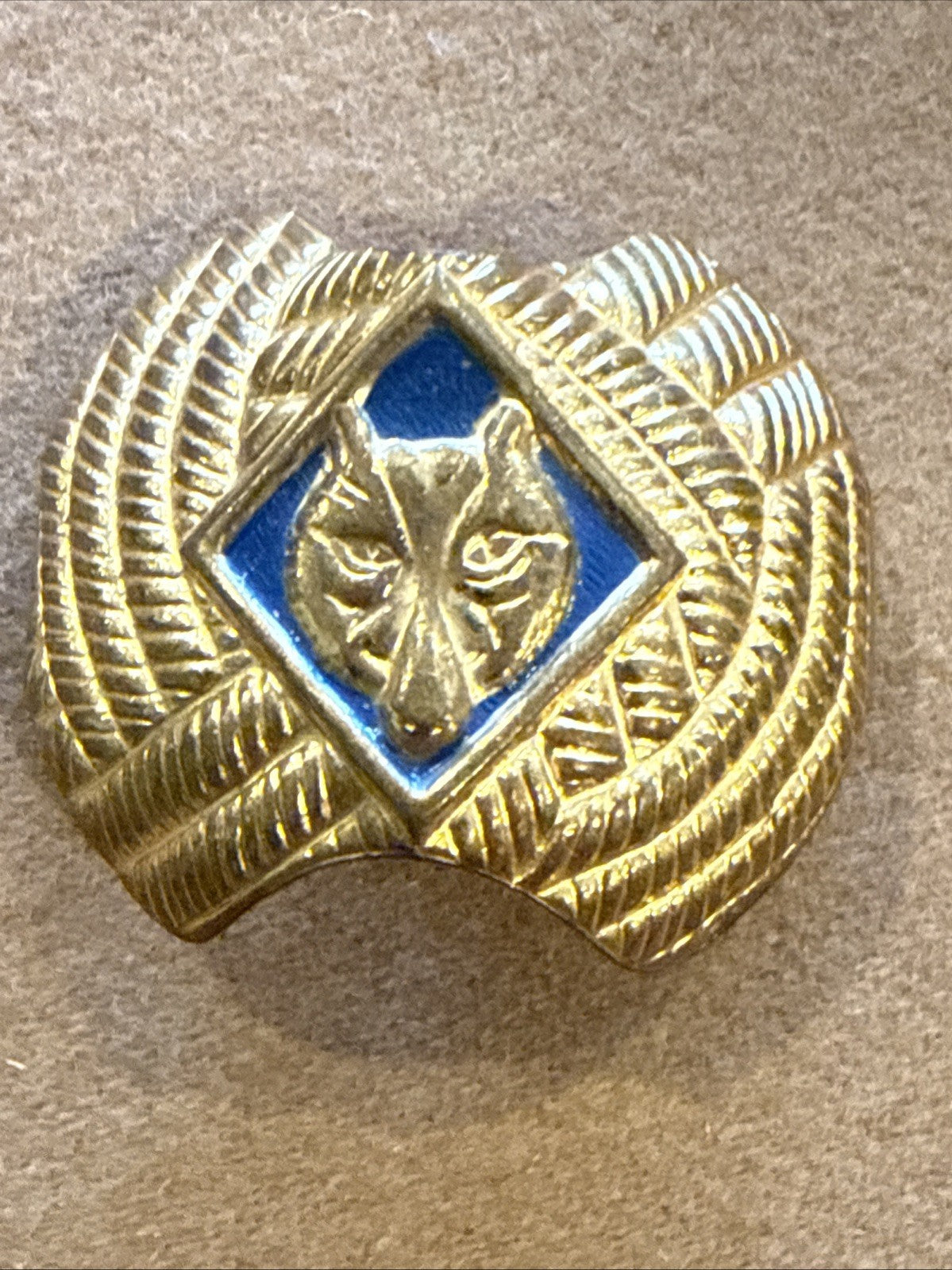 Cub Scouts Webelos Neckerchief Slides, Lot of 2, Brass Tone Bandana Clips