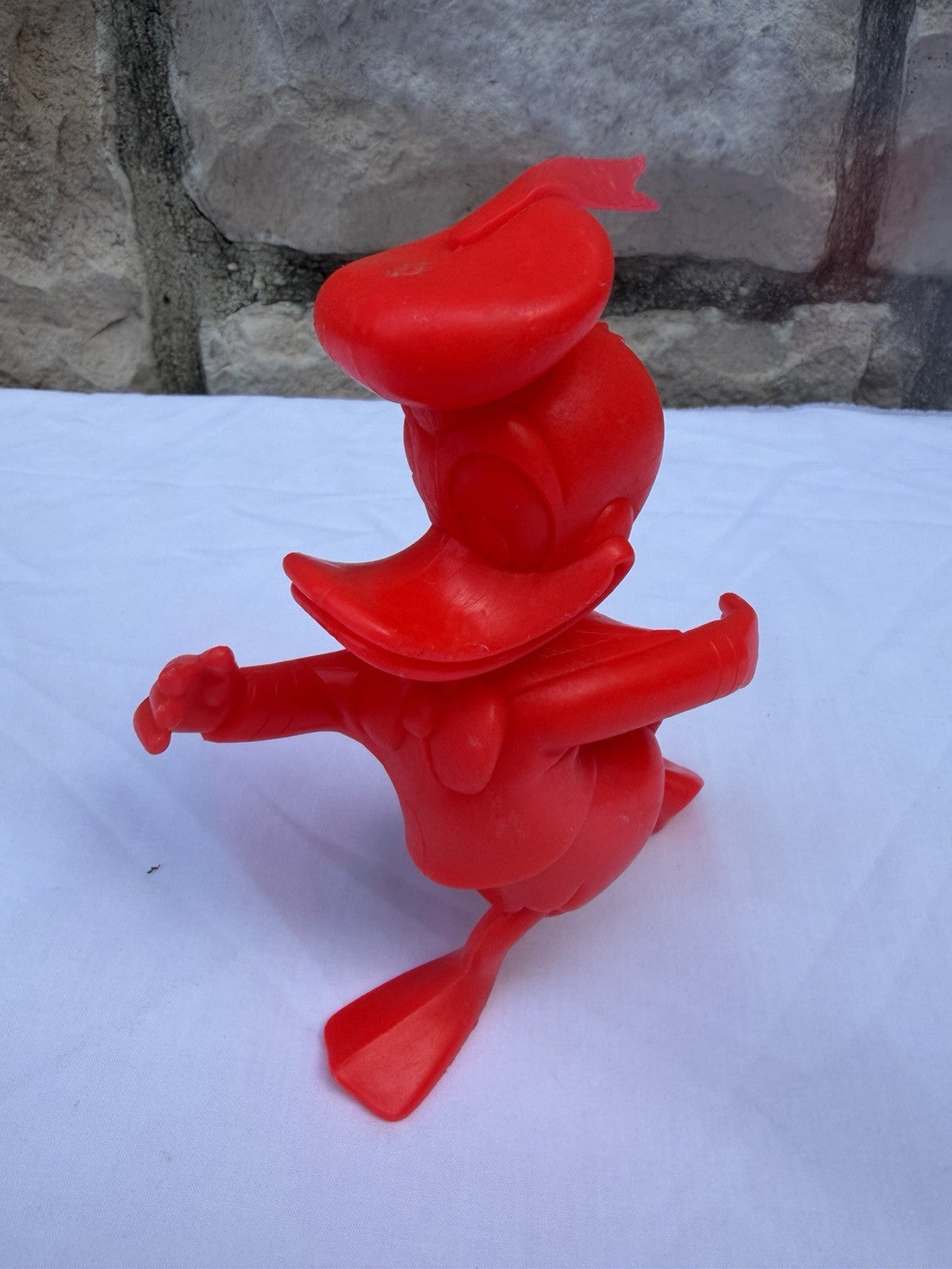 Vintage 1971 Disney Mold A Rama Pluto Figure Red Plastic Marx Donald Duck Mold