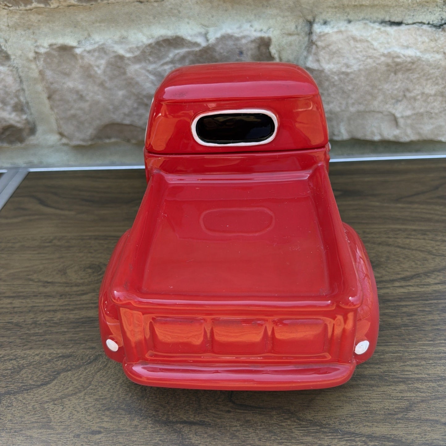 Vintage Ford Pickup Cookie Jar Red Truck 1940s Style Collectible