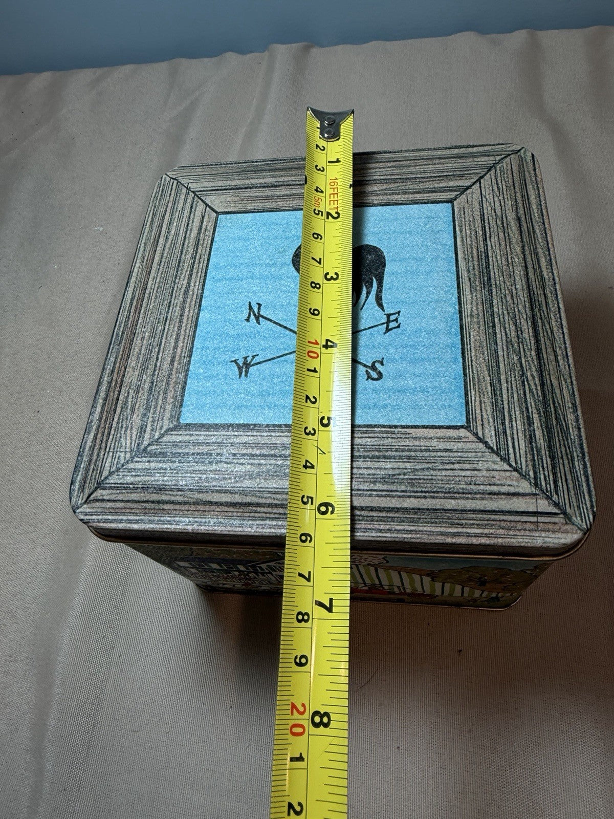 Vintage Morley Candy Makers Collectors Square Tin Detroit Michigan Candy Box