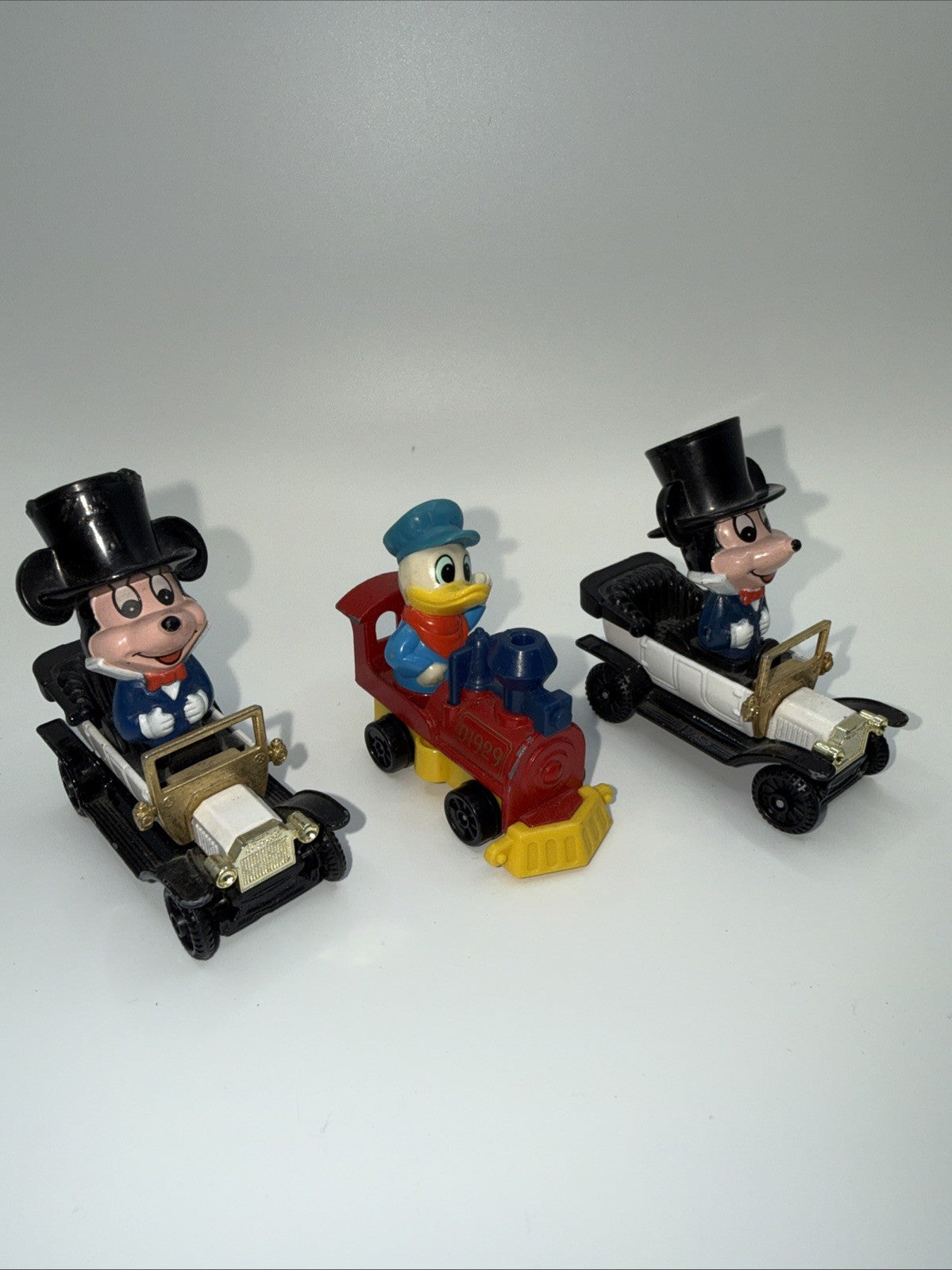 Vintage Disney Mickey Mouse Car Donald Duck Train Toy Set